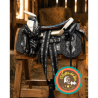 Montura para Caballo Redonda de Lona con Cantinas Camuflaje