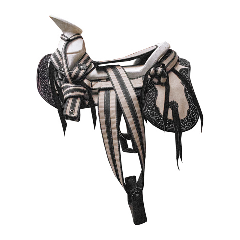 Montura para Caballo Cola de Pato de Lona con Cantinas