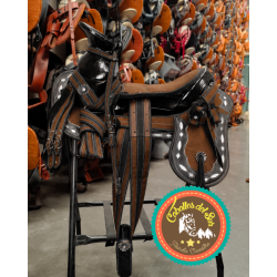 Montura para Caballo Cola de Pato de Lona con Cantinas