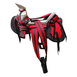 Montura para Caballo Cola de Pato de Lona con Cantinas