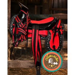 Montura para Caballo Cola de Pato de Lona con Cantinas