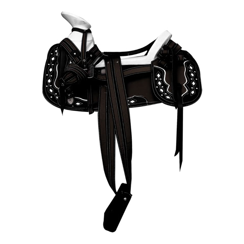 Montura para Caballo Redonda de Lona con Cantinas