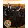 Montura para Caballo Redonda de Lona con Cantinas