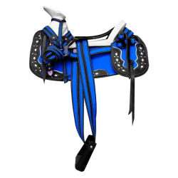 Montura para Caballo Redonda de Lona con Cantinas