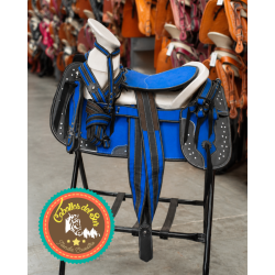 Montura para Caballo Redonda de Lona con Cantinas