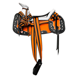 Montura para Caballo Redonda de Lona con Cantinas