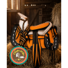 Montura para Caballo Redonda de Lona con Cantinas