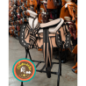 Montura para Caballo Redonda de Lona con Cantinas