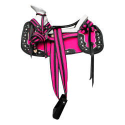 Montura para Caballo Redonda de Lona con Cantinas