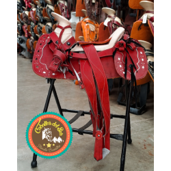 Montura para Caballo Redonda de Vaqueta Sencilla