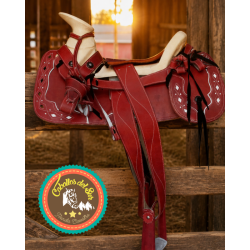 Montura para Caballo Redonda de Vaqueta Sencilla