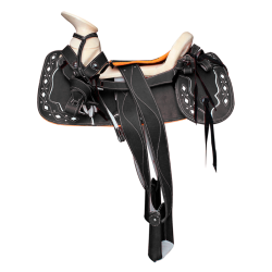 Montura para Caballo Redonda de Vaqueta Sencilla