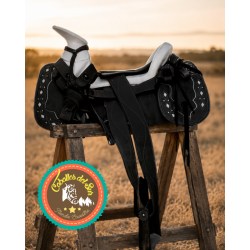 Montura para Caballo Redonda de Vaqueta Sencilla