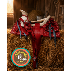 Montura para Caballo Cuadrada de Vaqueta Sencilla