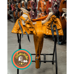 Montura para Caballo Cuadrada de Vaqueta Sencilla