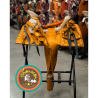 Montura para Caballo Cuadrada de Vaqueta Sencilla