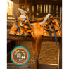 Montura para Caballo Cuadrada de Vaqueta Sencilla