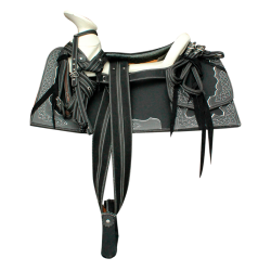 Montura para Caballo Cuadrada de Lona con Cantinas