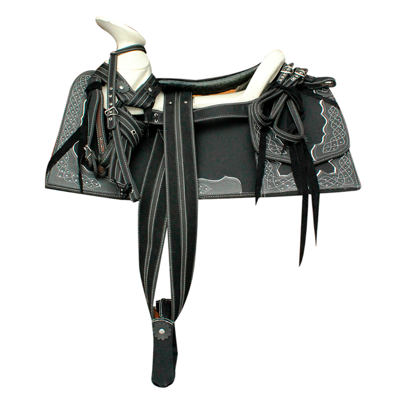 Montura para Caballo Cuadrada de Lona con Cantinas
