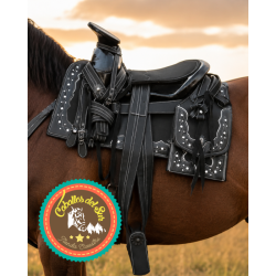 Montura para Caballo Cuadrada de Lona con Cantinas