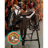Montura para Caballo Cuadrada de Lona con Cantinas