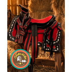 Montura para Caballo Cuadrada de Lona con Cantinas