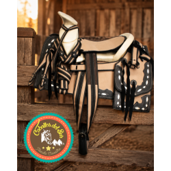Montura para Caballo Cuadrada de Lona con Cantinas