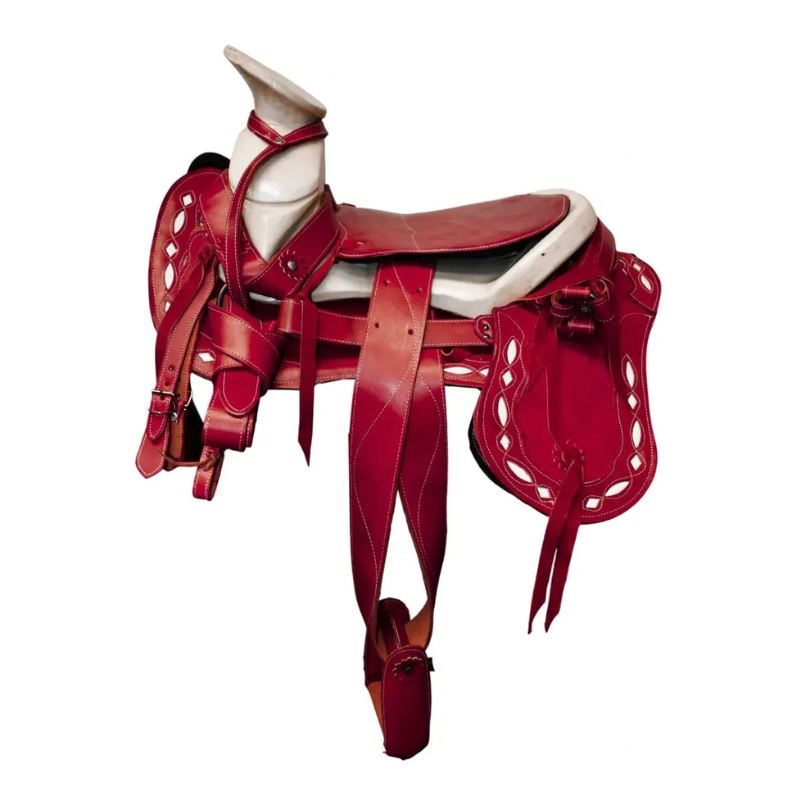 Montura para Caballo Cola de Pato de Vaqueta Sencilla