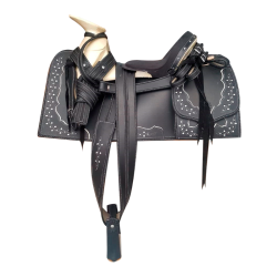 Montura para Caballo Cuadrada de Cuero Recuperado