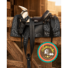 Montura para Caballo Cuadrada de Cuero Recuperado
