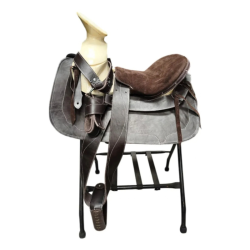 Montura para Caballo Redonda de Piel con Asiento Ortopédico