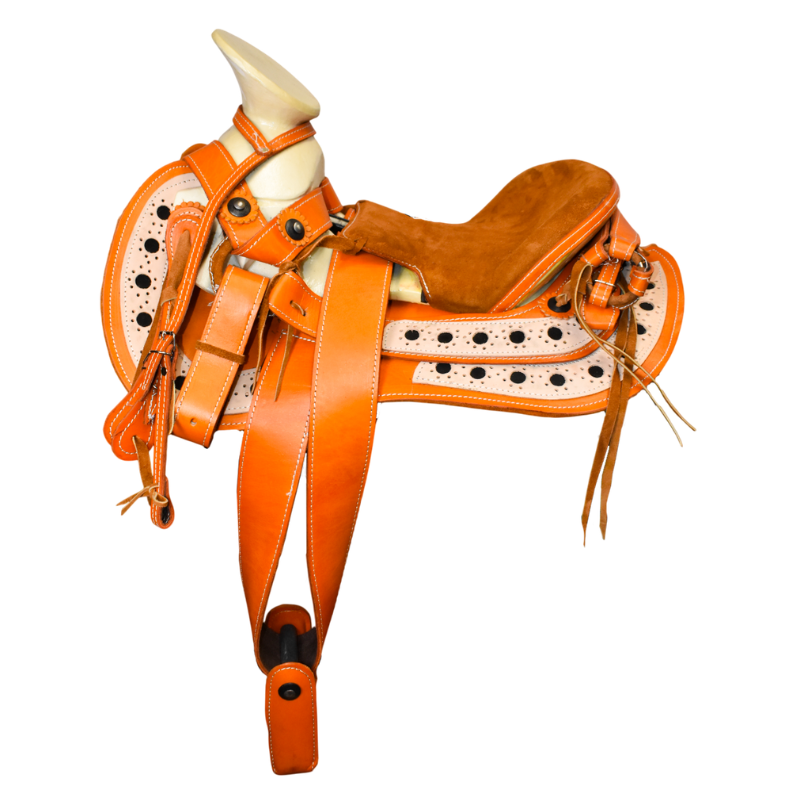 Montura para Caballo de Vaqueta Cola de Pato con Asiento