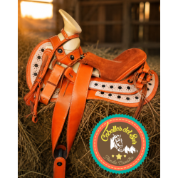 Montura para Caballo de Vaqueta Cola de Pato con Asiento