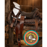 Montura para Caballo de Vaqueta Cola de Pato con Asiento