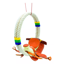 Llavero montura de piel con soga