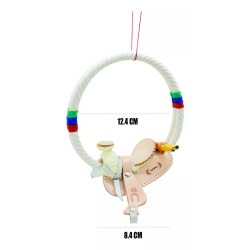 Llavero montura de piel con soga