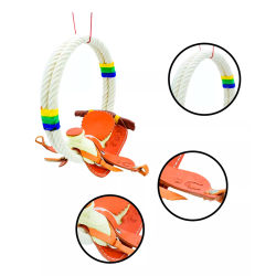 Llavero montura de piel con soga