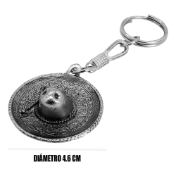 Llavero metálico sombrero charro