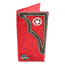 Cartera cincelada de piel para dama