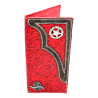 Cartera cincelada de piel para dama