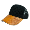 Gorra vaquera buchona con piel cincelada