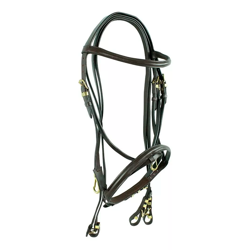 Brida española doble bozal para caballo Elegancia y resistencia